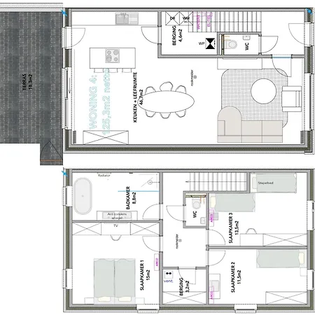 Semesterbostad Nieuw - De Grenspaal West 6p 5 Min Maastricht - Sauna - Laadpaal